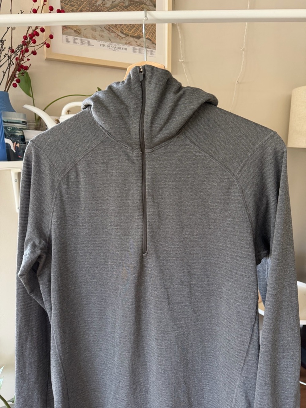 Patagonia Capilene Thermal Weight Men's Gray Half Zip Hoody Polartec